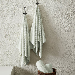 Premium Cotton Ribbed Towel Set