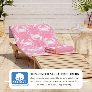 2 Pack 100% Cotton Printed Beach Towel