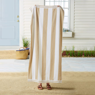 Premium 100% Cotton Cabana Stripe Beach Towels
