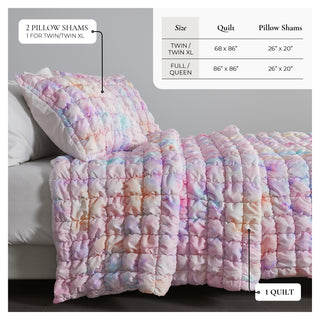 Marshmallow Texture Quilt Set With Shams