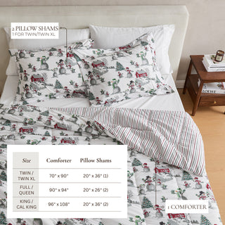 Christmas Down Alternative Comforter and Sham Set