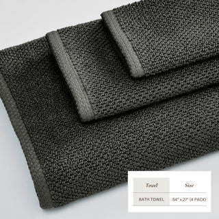100% Cotton Absorbent & Quick-Dry Looped Bath Towels