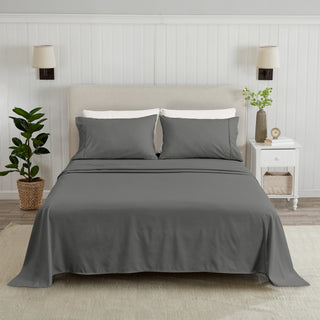 Premium 4 Piece Microfiber Solid Sheet Set