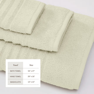 Premium Cotton Ribbed Towel Set