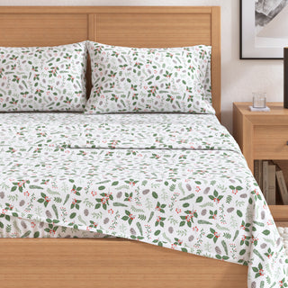 Premium Turkish Cotton Lodge-Theme Flannel Sheet Set