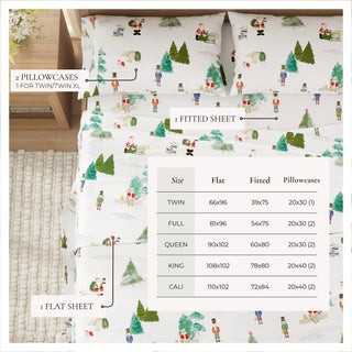 Premium Turkish Cotton Lodge-Theme Flannel Sheet Set