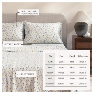Turkish Cotton Winter Floral Printed Flannel Sheet Set