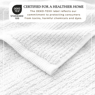 Turkish Cotton Ribbed 6-Piece Bath Towel Set