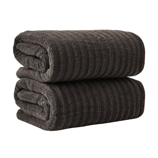 Premium Cotton Ribbed Towel Set