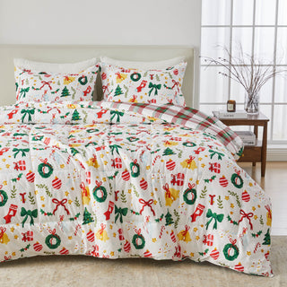Christmas Down Alternative Comforter and Sham Set