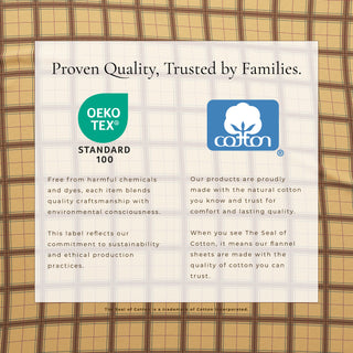 100% Turkish Cotton Plaid Flannel Sheet Sets
