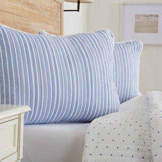 Reversible Striped Quilt Set With Shams