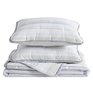 Dot Stitched Quilt Set With Shams