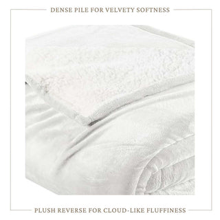 Ultra-Soft Velvet Plush Reversible Sherpa Blanket