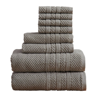 100% Cotton Checkered Bath Towel Set