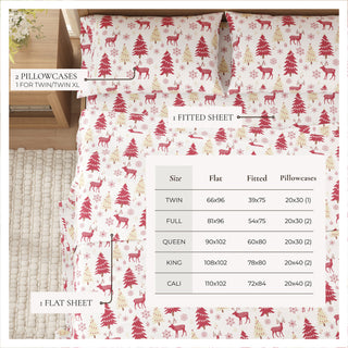 Premium Turkish Cotton Winter Lodge Flannel Sheet Set
