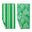 Green/White Palm Leaf & Stripe