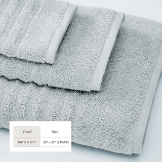 Premium Cotton Ribbed Towel Set