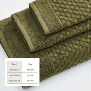 Ultra-Soft 100% Cotton Diamond Waffle Bath Towels