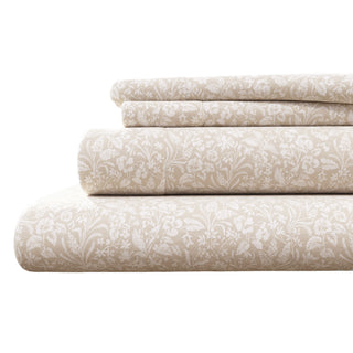 Turkish Cotton Winter Floral Printed Flannel Sheet Set