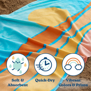 Premium Ultra Soft 100% Cotton Printed Beach Towel for Kids