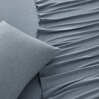Ultra-Soft Cotton Heathered Melange Jersey Knit Sheet Set