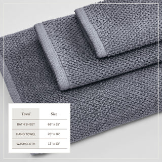 100% Cotton Absorbent & Quick-Dry Looped Bath Towels