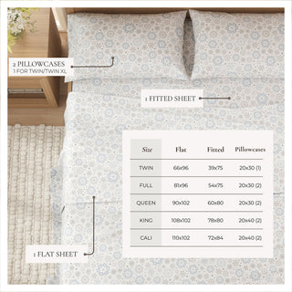 Premium Turkish Cotton Lodge Printed Flannel Sheet Set