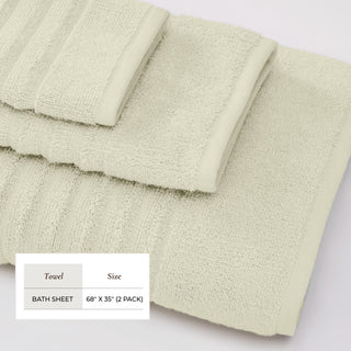 Premium Cotton Ribbed Towel Set