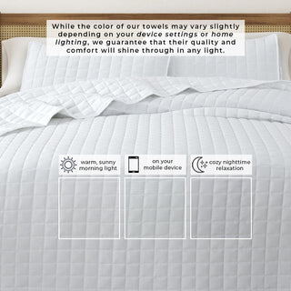 Seersucker Quilt Set With Shams