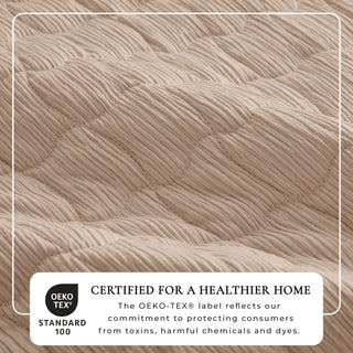 Gauze Wave Quilt Set With Shams