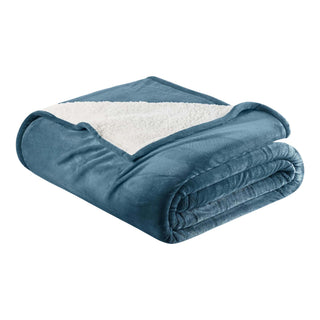 Ultra-Soft Velvet Plush Reversible Sherpa Blanket