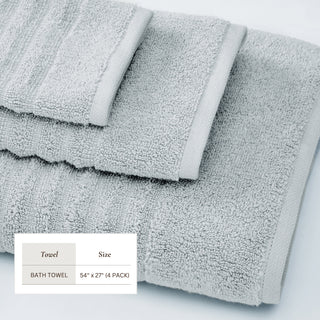 Premium Cotton Ribbed Towel Set