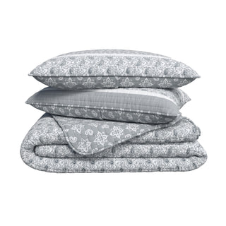 Reversible Striped Quilt Set with Shams