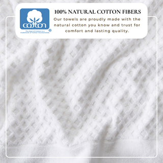 Ultra-Soft 100% Cotton Diamond Waffle Bath Towels