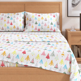 Premium Turkish Cotton Lodge-Theme Flannel Sheet Set