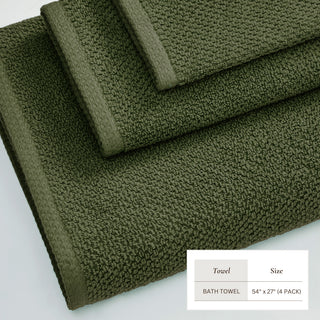 100% Cotton Absorbent & Quick-Dry Looped Bath Towels