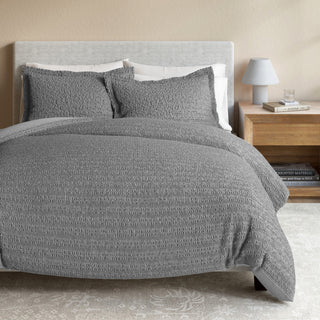 100% Cotton Honeycomb Waffle 3-Piece Duvet Cover Set