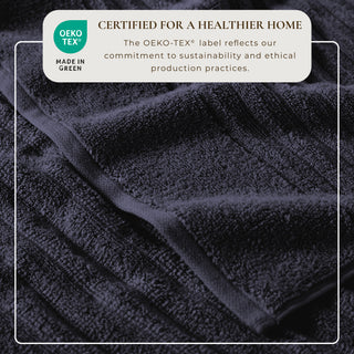 Premium Cotton Ribbed Towel Set