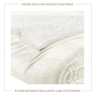Ultra-Soft Velvet Plush Reversible Sherpa Blanket