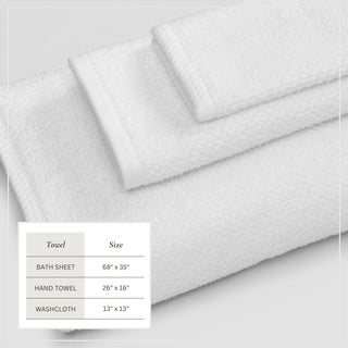 100% Cotton Absorbent & Quick-Dry Looped Bath Towels