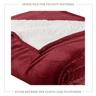 Ultra-Soft Velvet Plush Reversible Sherpa Blanket