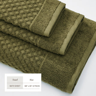 Ultra-Soft 100% Cotton Diamond Waffle Bath Towels