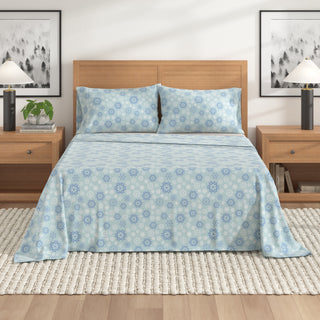 Premium Turkish Cotton Lodge Printed Flannel Sheet Set