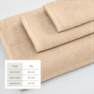 100% Cotton Absorbent & Quick-Dry Looped Bath Towels
