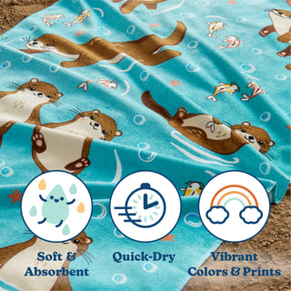 Premium Ultra Soft 100% Cotton Printed Beach Towel for Kids