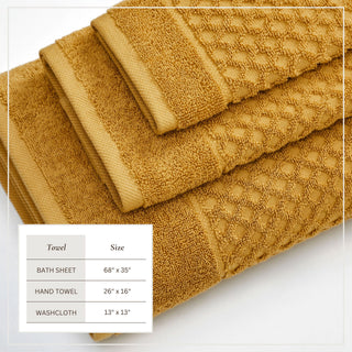 Ultra-Soft 100% Cotton Diamond Waffle Bath Towels