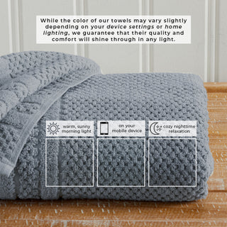 100% Cotton Checkered Bath Towel Set