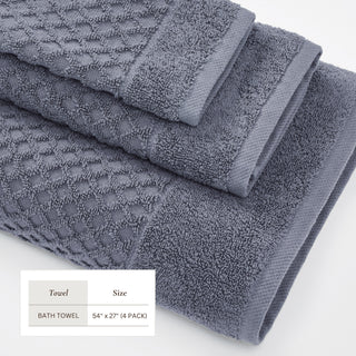 Ultra-Soft 100% Cotton Diamond Waffle Bath Towels