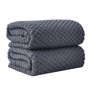 Ultra-Soft 100% Cotton Diamond Waffle Bath Towels